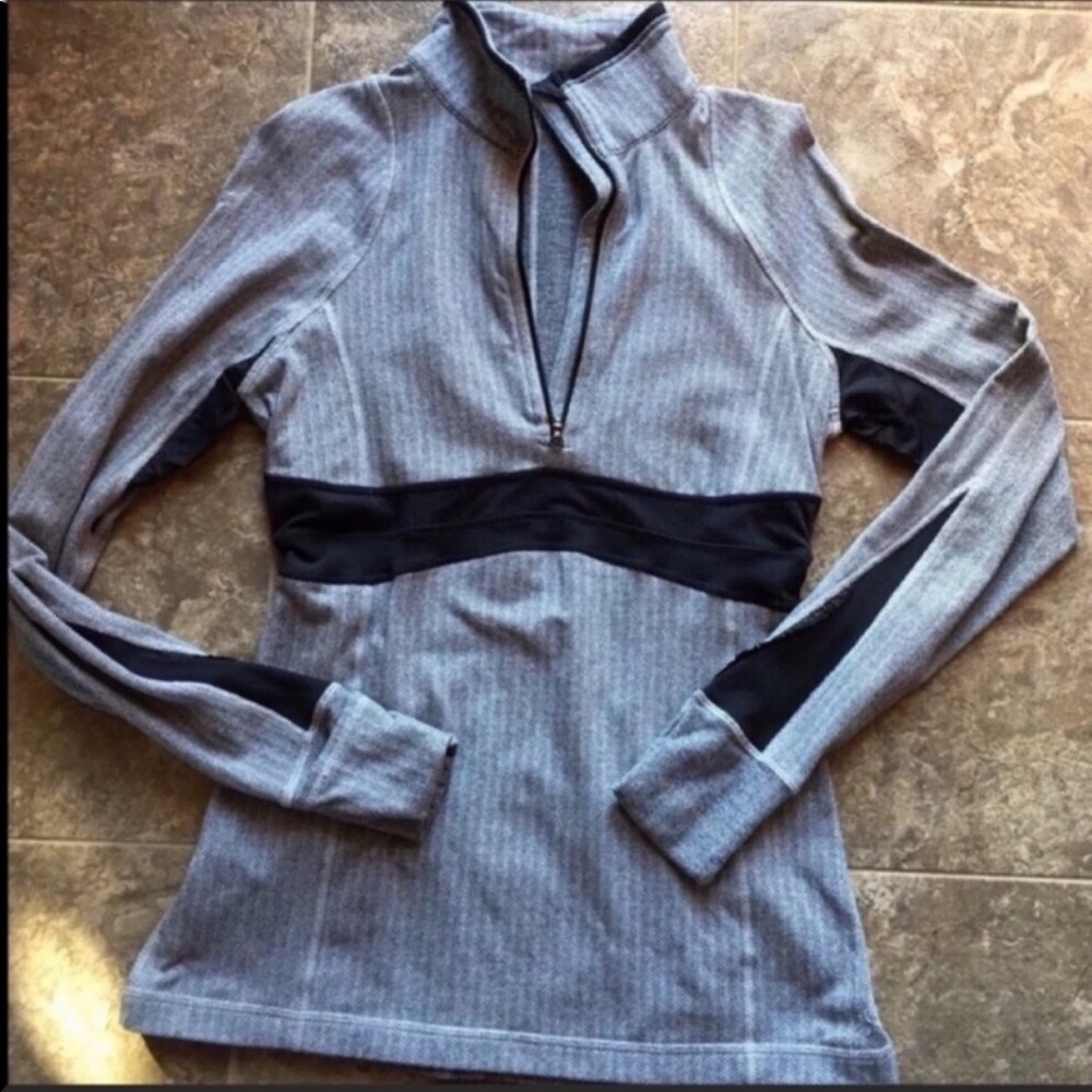 Lululemon Full Tilt Pullover Ghost Herringbone 8 - image 2